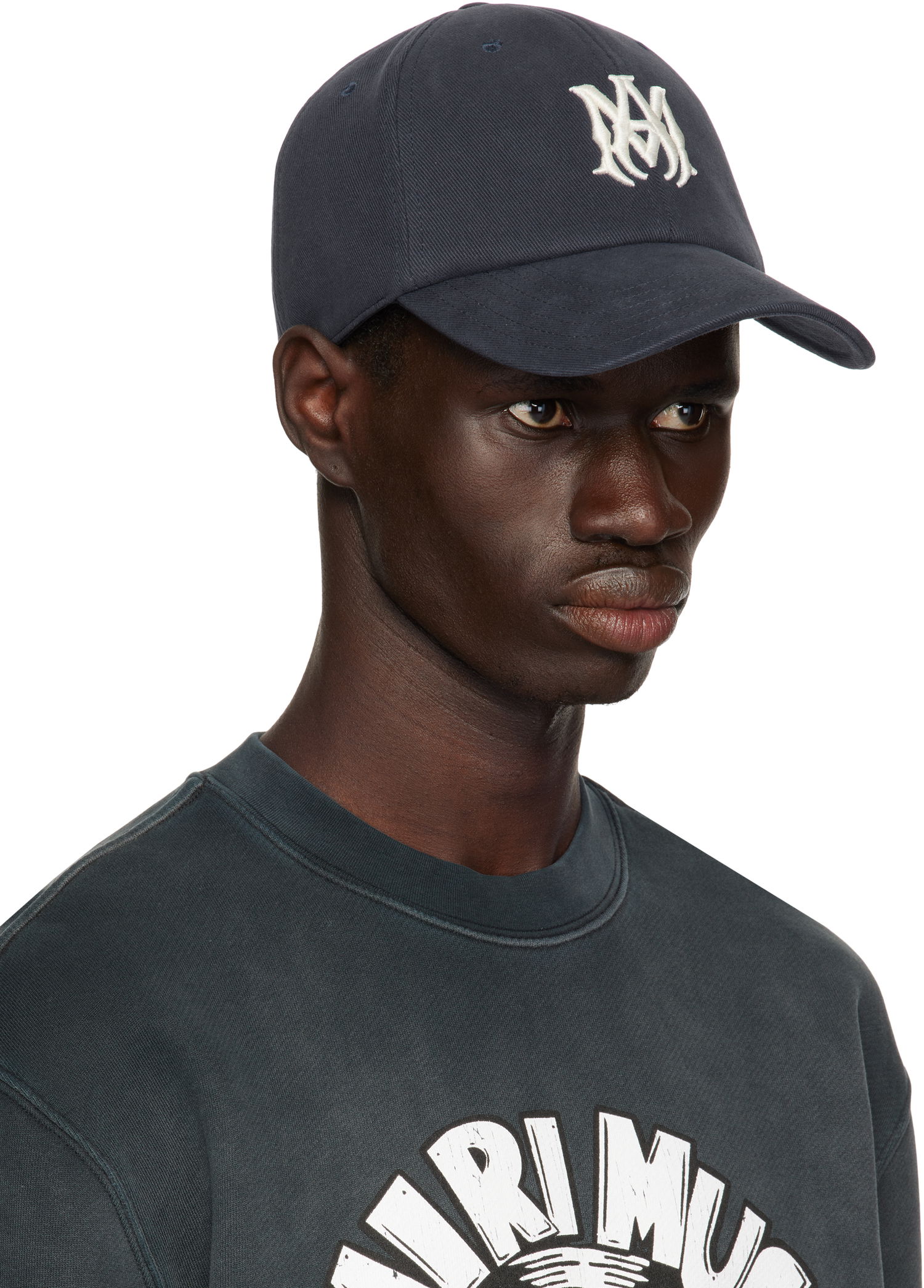 Korkki AMIRI AMIRI Canvas 'MA' Cap Tummansininen | AMHACP1032, 1