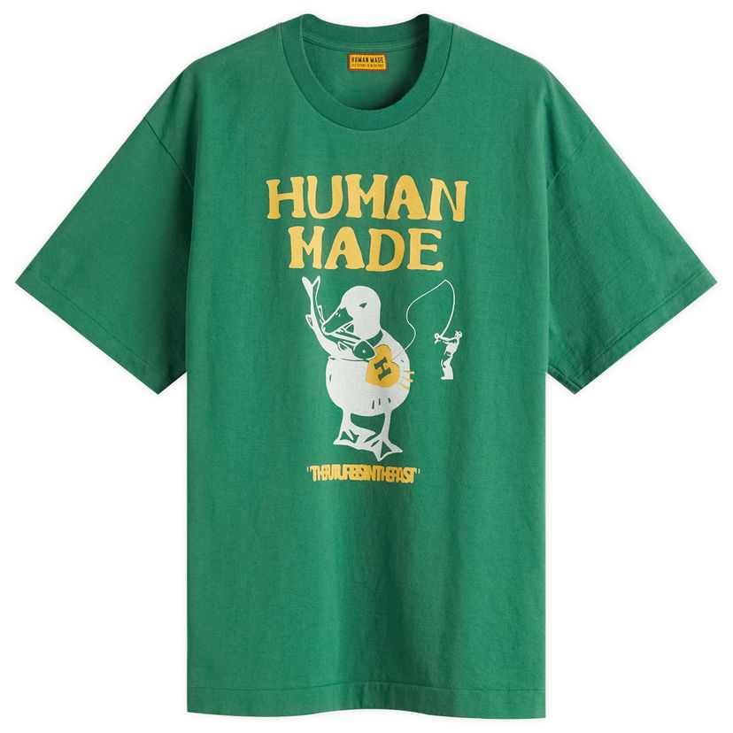 T-paita Human Made Human Made Fishing Duck Graphic Tee, Size Large Vihreä | HM29TE026-GRN