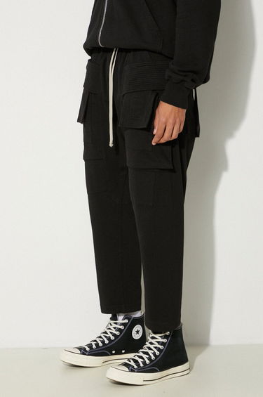 Cargo housut Rick Owens Rick Owens Creatch Cargo Cropped Drawstring Sweatpants Musta | DU02D2371.RIG, 3