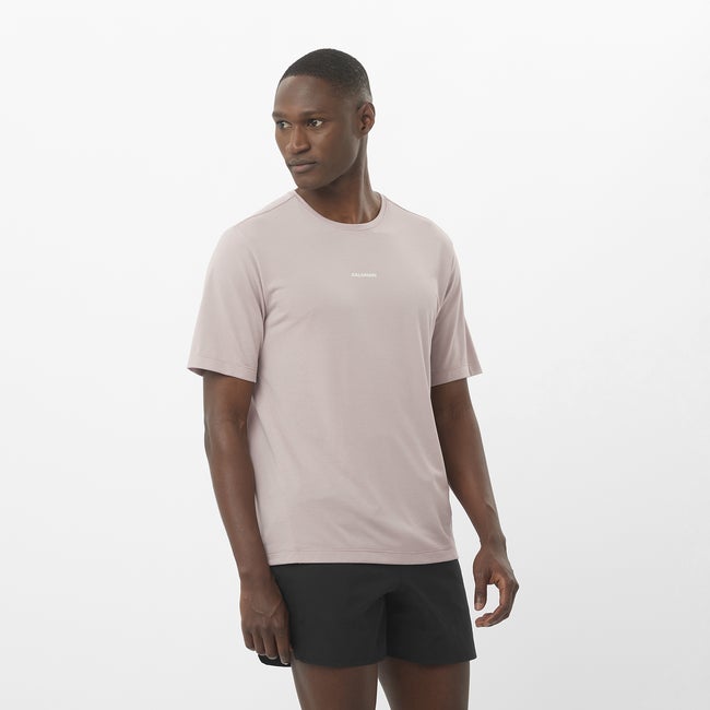 T-paita Salomon Shakeout Core T-Shirt Violetti | LC2424100