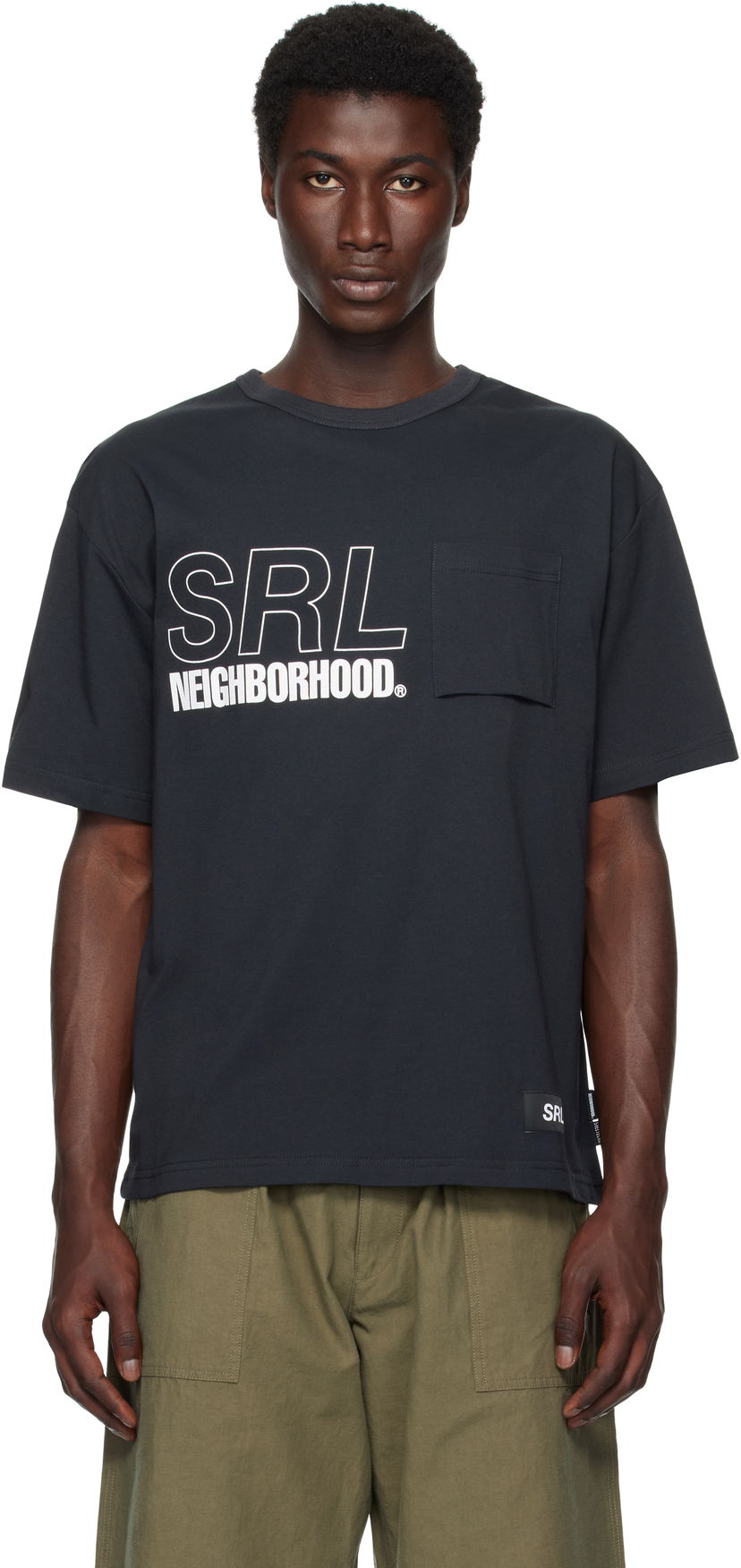T-paita Neighborhood Neighborhood 'SRL' Sheltech Crewneck Short Sleeve Graphic T-Shirt Musta | 251BWNH-CSM03