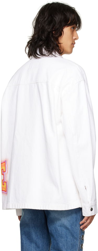 Takki We11done We11done Printed Denim Jacket Valkoinen | WD-DJ3-22-312-U-WH, 2