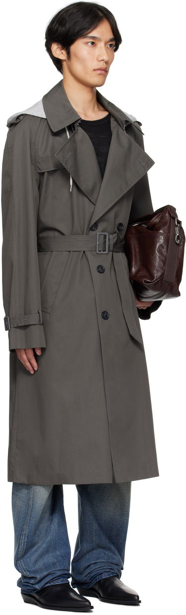 Trenssitakki Maison Margiela MM6 Maison Margiela Double-Breasted Trench Coat Harmaa | SH0AH0005 M35500, 1