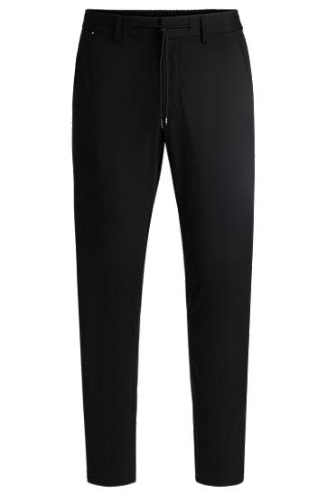 Housut BOSS Slim-Fit Performance-Stretch Jersey Trousers Musta | 50502477