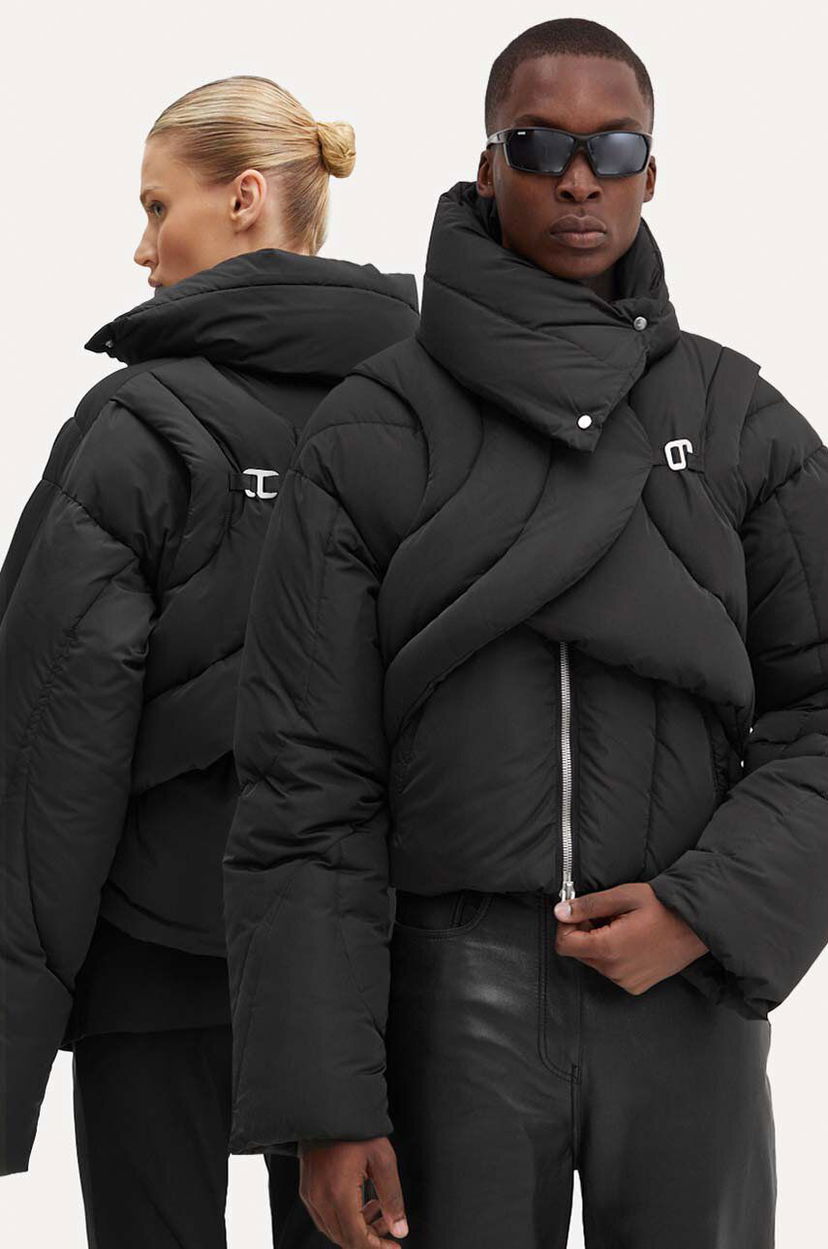 Puffer takki HELIOT EMIL Oversized Puffer Jacket Musta | HE.W.02.073.BLK01