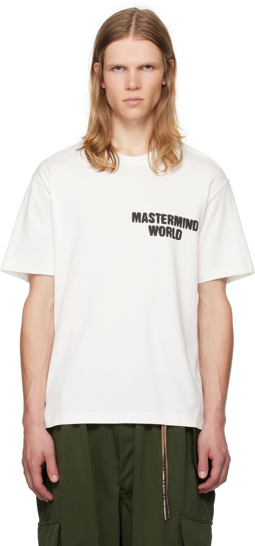 T-paita Mastermind WORLD Spray Paint T-shirt Valkoinen | MW24S13-TS048-010