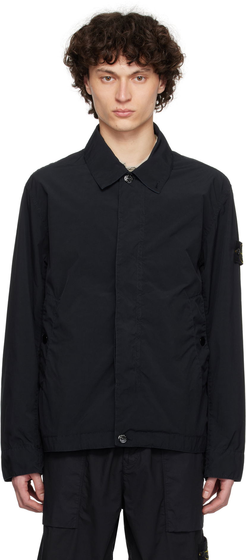 Tuulitakki Stone Island Stone Island Light Compact Touch Poly-TC Jacket Musta | K1S15 4100025 S0042