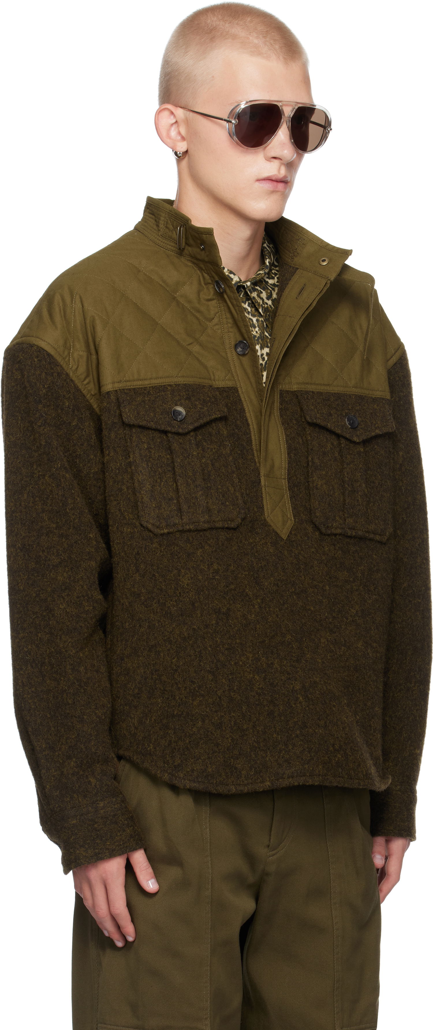 Villapaita ISABEL MARANT Isabel Marant Stiven Fleece Pullover Vihreä | HT0560HA-B4E01H, 1
