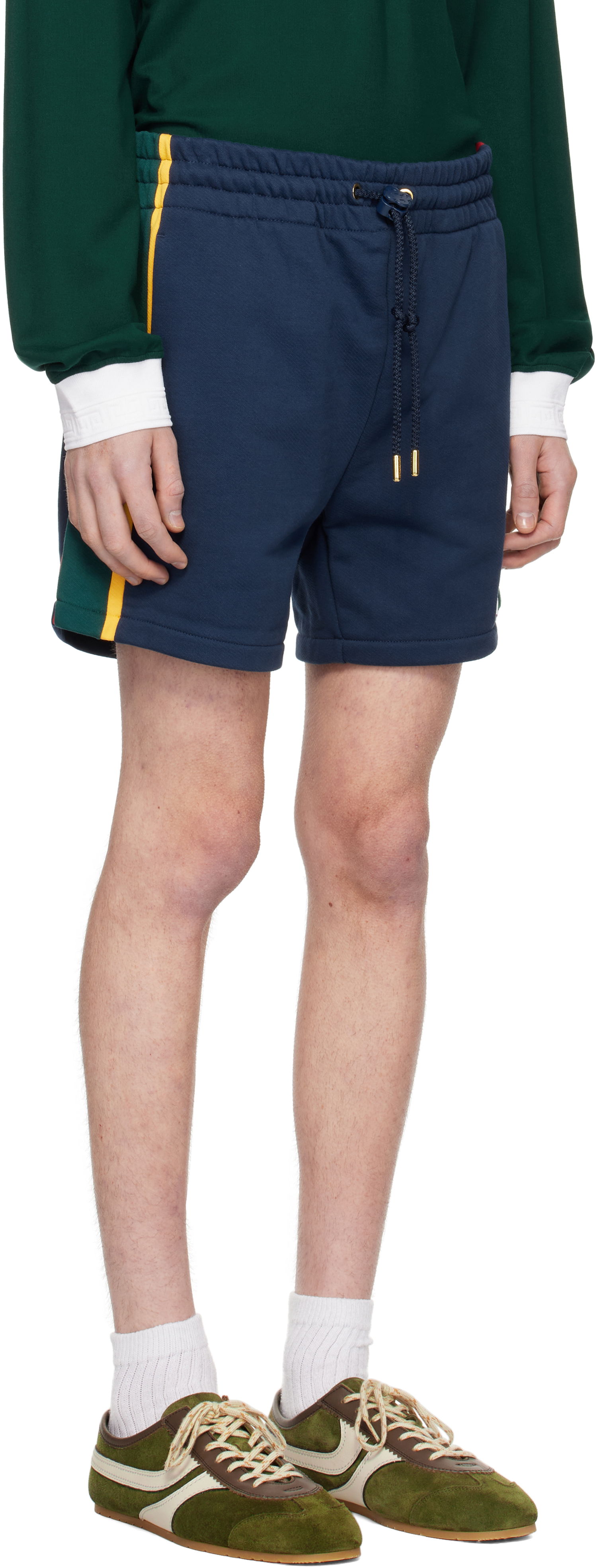 Shortsit Casablanca Colourblock Shorts Tummansininen | MPS25-JTR-240-01, 1