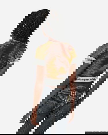 Crop top Ottolinger Mesh Graphic T-Shirt Keltainen | 100124 OTDRMS, 3