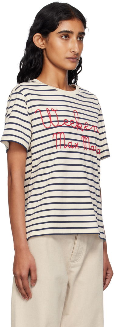 T-paita Max Mara Weekend Max Mara Olga Floral Embroidered T-Shirt Valkoinen | 2515971042600, 4