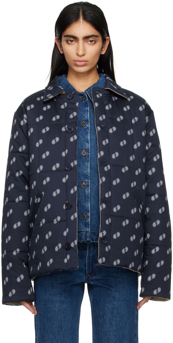 Takki A.P.C. Lenny Reversible Jacket Tummansininen | COGWN-M02886