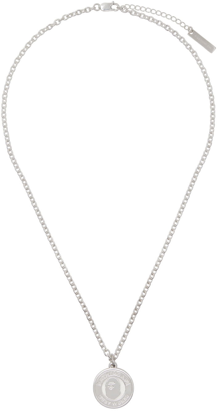 Kaulakoru BAPE BAPE Silver Busy Works Necklace Metallinen | 001GDK301001M