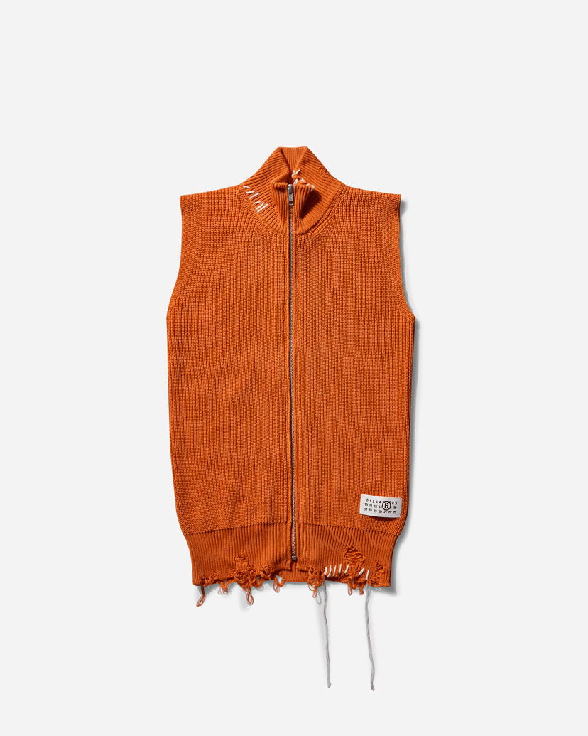 Liivi Maison Margiela Zipped Knit Vest Oranssi | S52FB0095 186