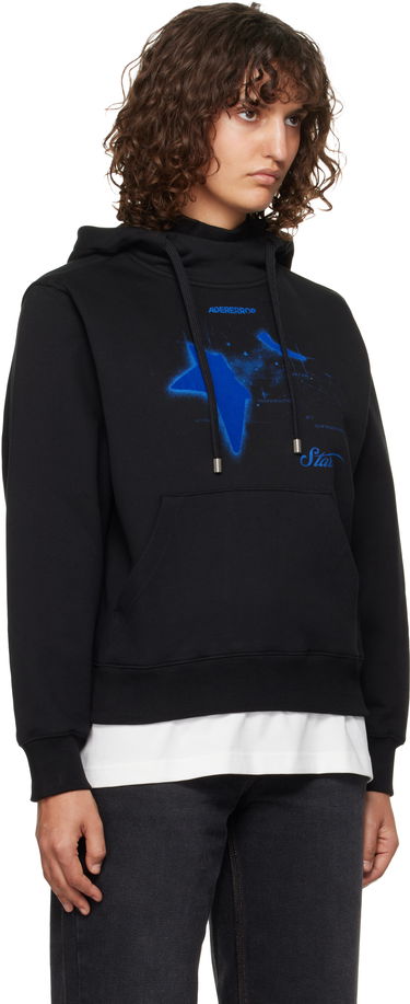 Huppari ADER ERROR Graphic Print Hoodie Musta | BN01FWHD0103BK, 4