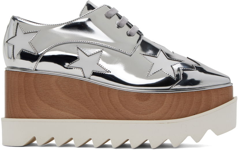 Vaatteet Stella McCartney Stella McCartney Elyse Platform Derbys Metallinen | 363998W0ZR5