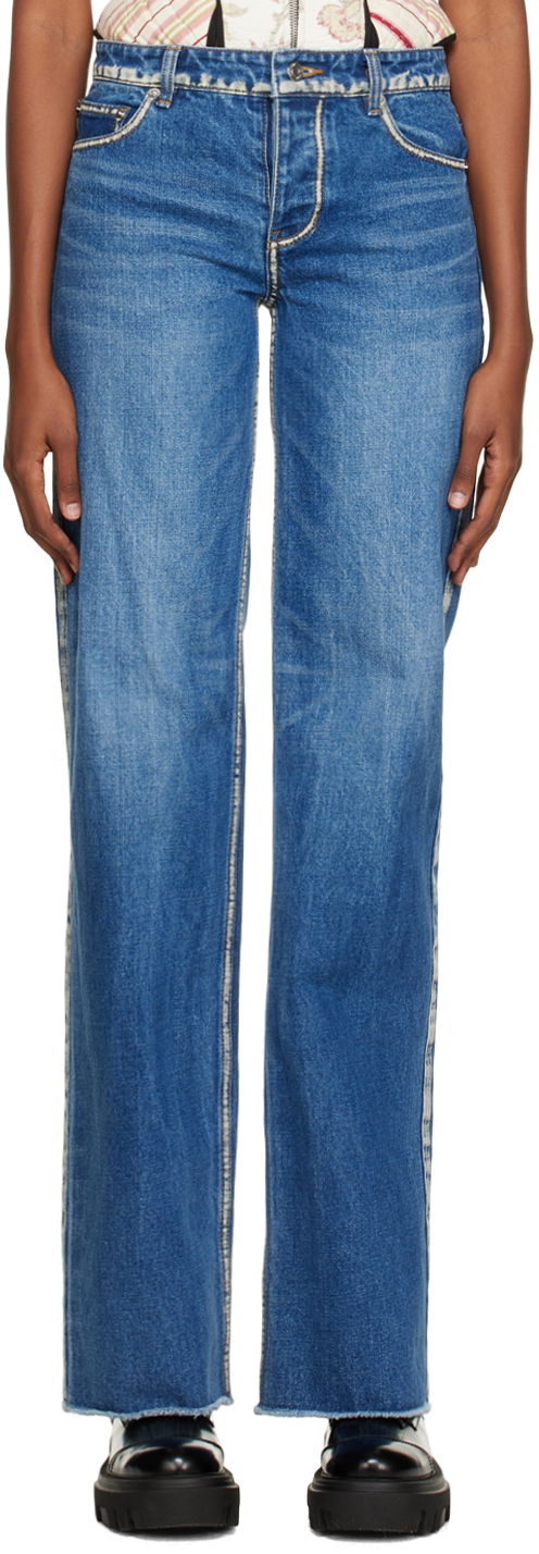 Jeans We11done We11done Worn Jeans Sininen | WD-DP3-22-382-W-BL