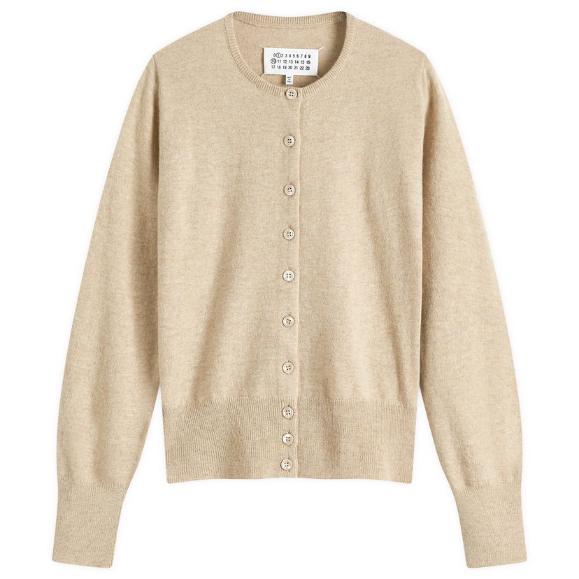Villapaita Maison Margiela Maison Margiela Shrunken Knit Cardigan, Size Large Beige | S51HP0016M13090109M