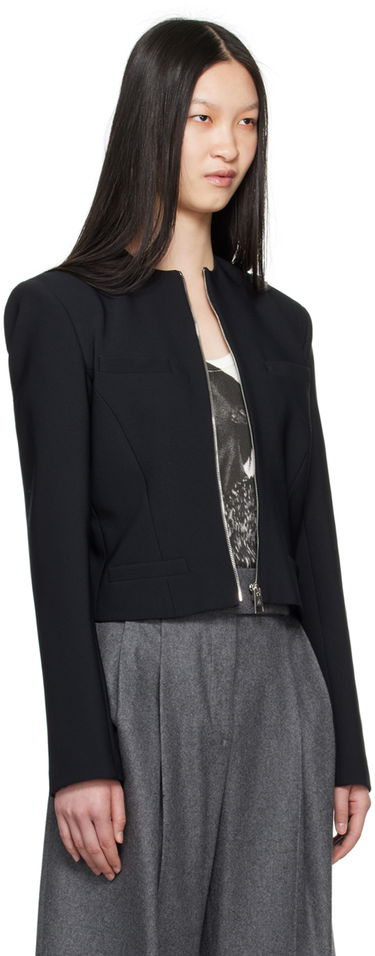 Takki The Attico Attico Zip Cropped Jacket Musta | 248WCG68 E100, 1