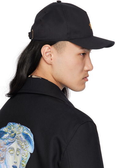 Korkki Versace Versace Embroidered Logo Cap Musta | 1010746_1A14003, 2