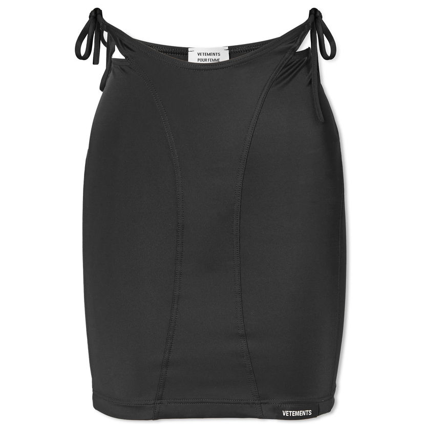 Hame VETEMENTS Deconstructed Bikini Skirt Musta | WE64SK900B