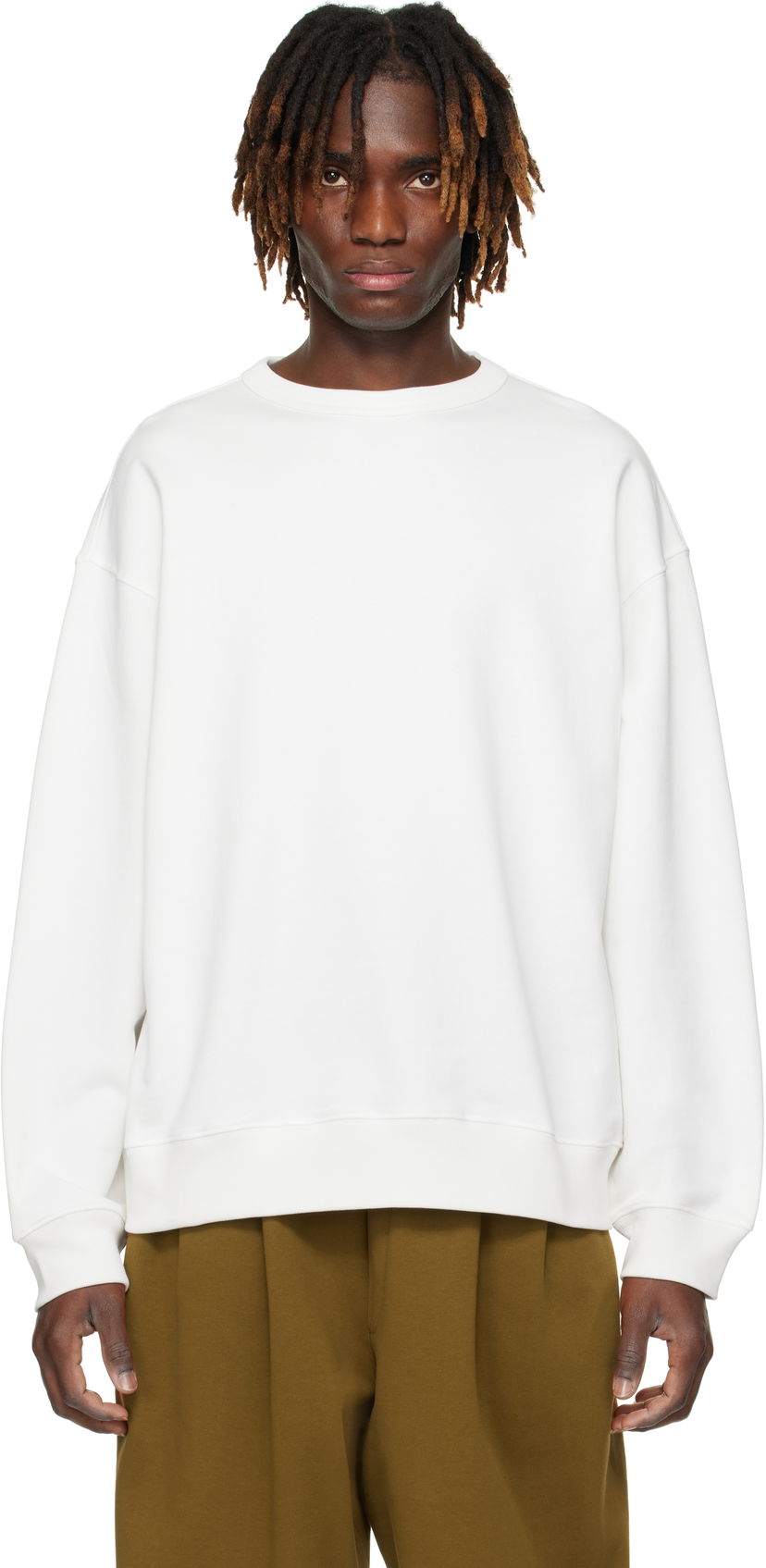 Villapaita Dries Van Noten Dries Van Noten Dropped Shoulders Sweatshirt Valkoinen | 251-021152-1610