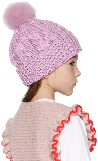 Pipo WOOLRICH Woolrich Kids Pom Pom Beanie Tummansininen | CFWKAC0145FRUF0428, 4