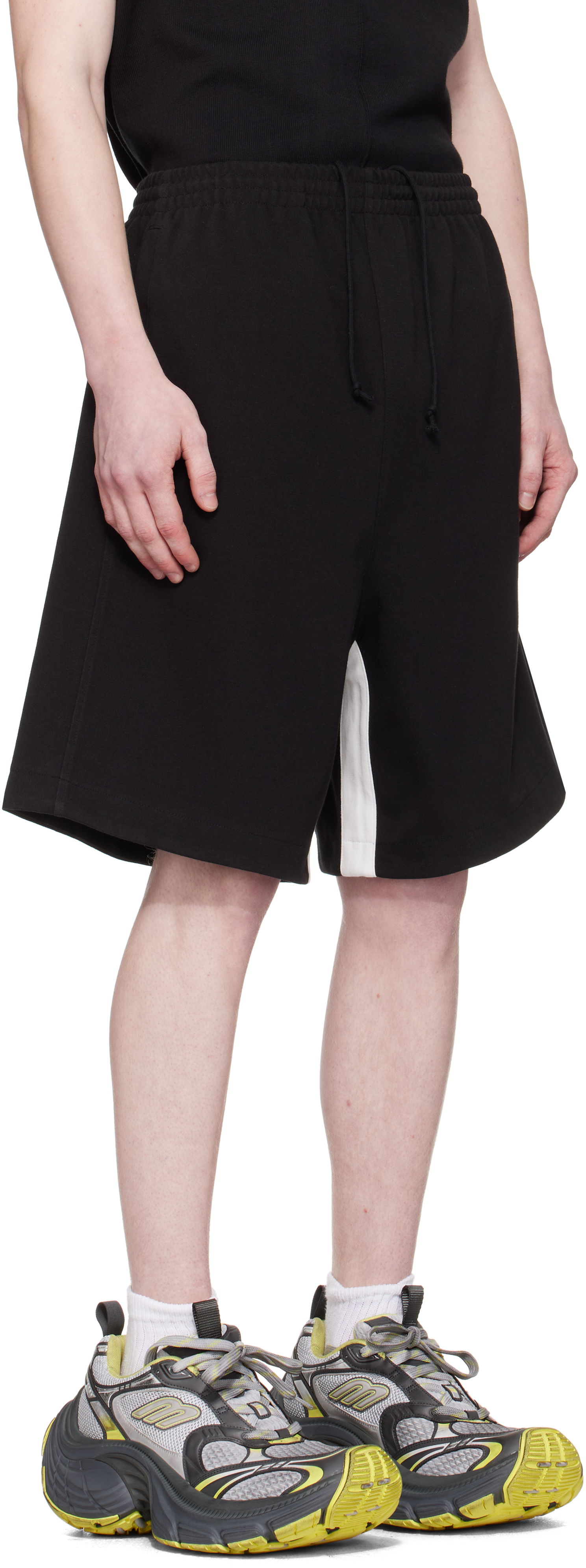 Shortsit We11done We11done Contrast Track Shorts Musta | WD-TA0-25-719-U-BK, 1