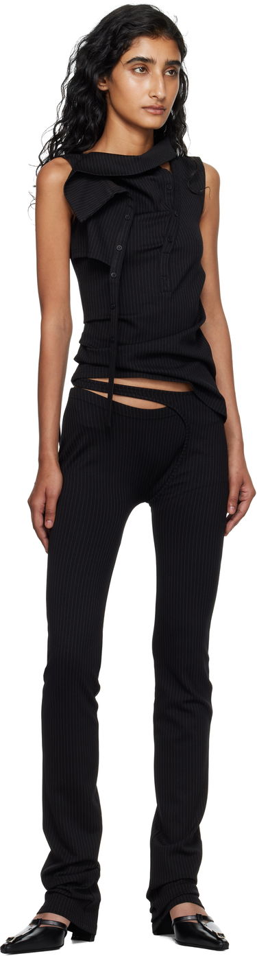 Tankkitoppi Ottolinger Ottolinger Ada Pinstripe Sleeveless Top Musta | 102-106004-01, 3