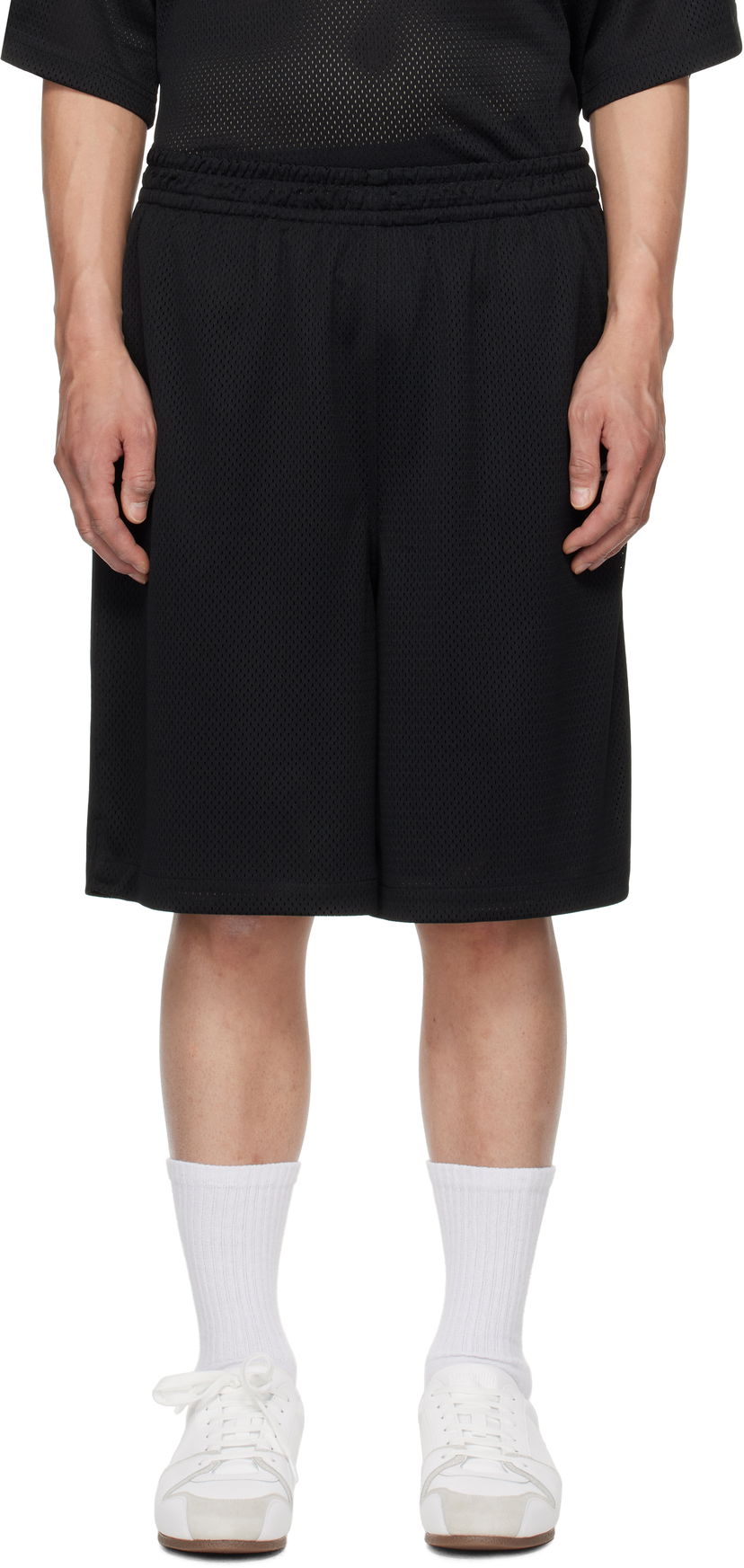 Shortsit Alexander Wang Alexander Wang Athletic Mesh Logo Basketball Shorts Musta | UCC2254115