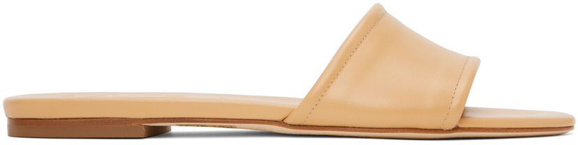 Asusteet Aeyde Aeyde Sumi Leather Slides Beige | A11-FS-TTTR08FL64-SS24-1001-007