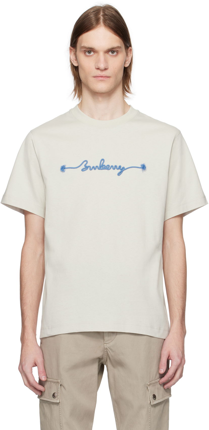 T-paita Burberry Burberry Knot Logo Cotton T-Shirt Beige | 8106294