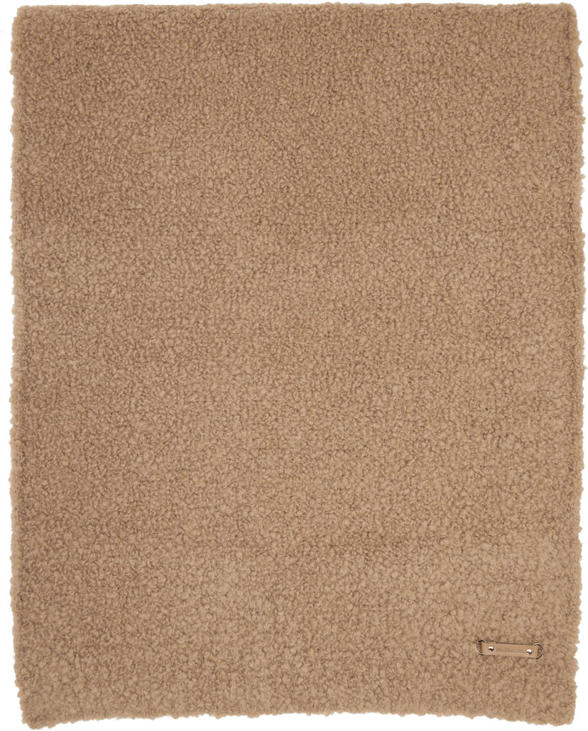 Huivi Max Mara Calabra Teddy Scarf Beige | 2521746012600