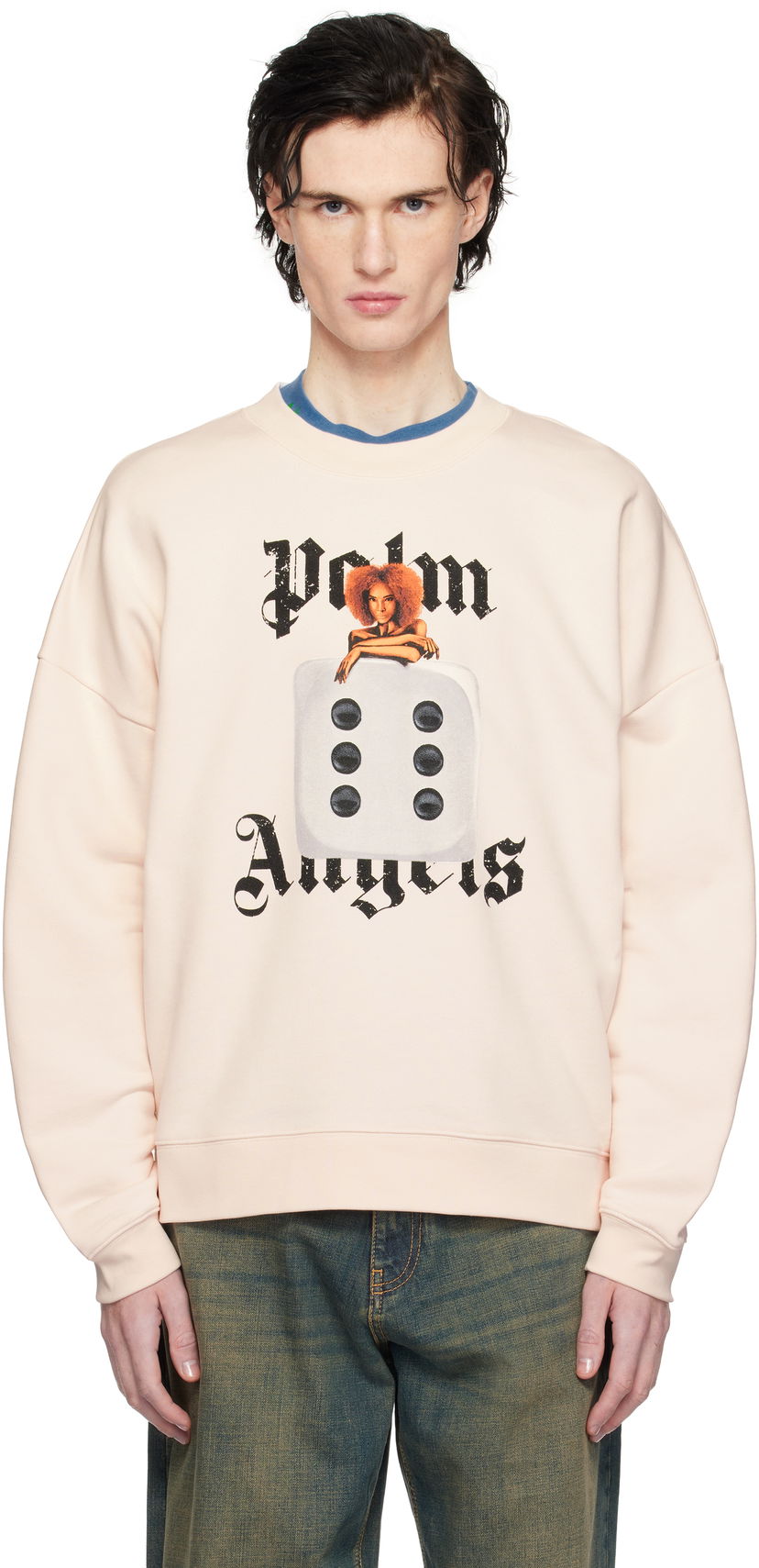 Huppari Palm Angels Holly Pin Up Graphic Sweatshirt Vaaleanpunainen | PMBA080S25FLE0033C10