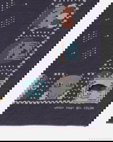 Huivi KAPITAL Selvedge Bandana with Kachina Print Tummansininen | EK-1169BA 2, 4