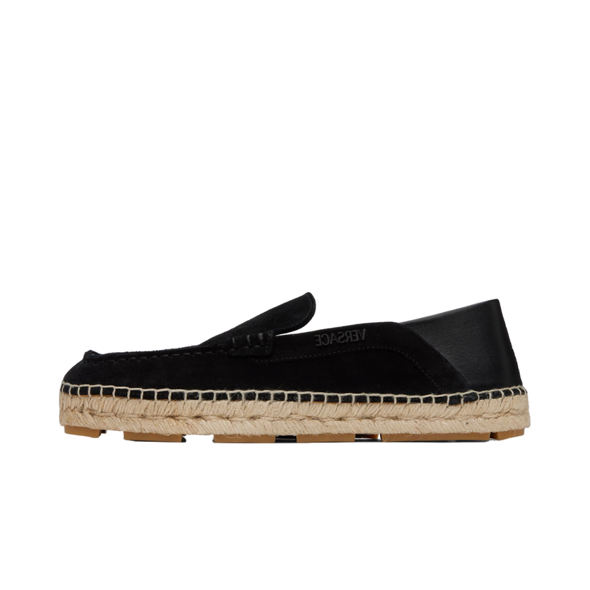Tennarit ja kengät Versace Black Logo Suede Espadrilles Musta | 1015926_1A11237