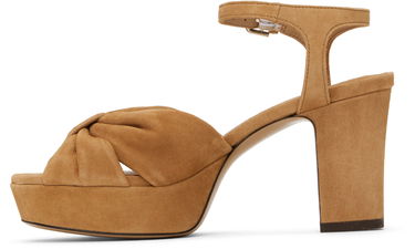 Asusteet Jimmy Choo Jimmy Choo Heloise 80 Suede Heeled Sandals Ruskea | HELOISE 80, 2
