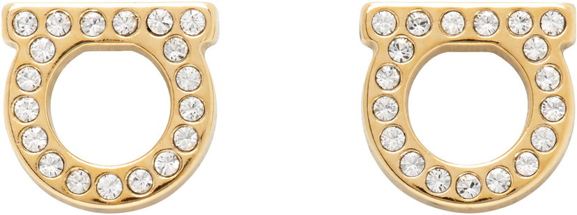 Korvakorut FERRAGAMO Salvatore Ferragamo Gancini Crystal Earrings Metallinen | 696576