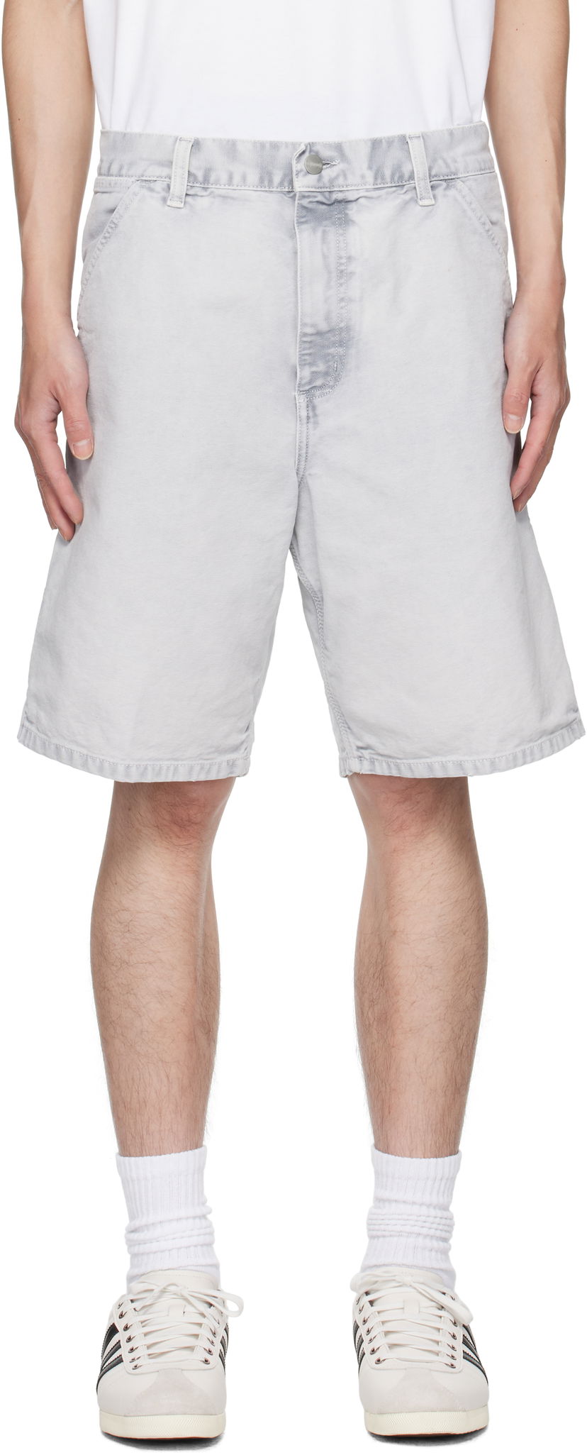 Shortsit Carhartt WIP Carhartt WIP Single Knee Shorts Harmaa | I035558