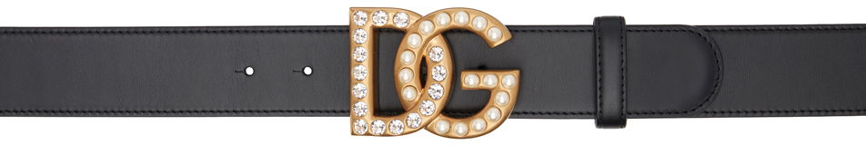 Vyöt Dolce & Gabbana Black DG Belt Musta | BE1576 AQ339, 0