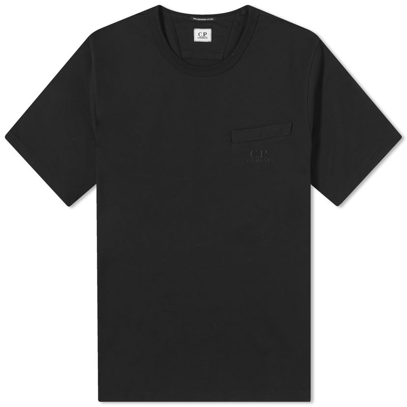 T-paita C.P. Company 30/2 Mercerized Jersey Twisted Pocket T-Shirt Musta | CMTS123A-006203W-999