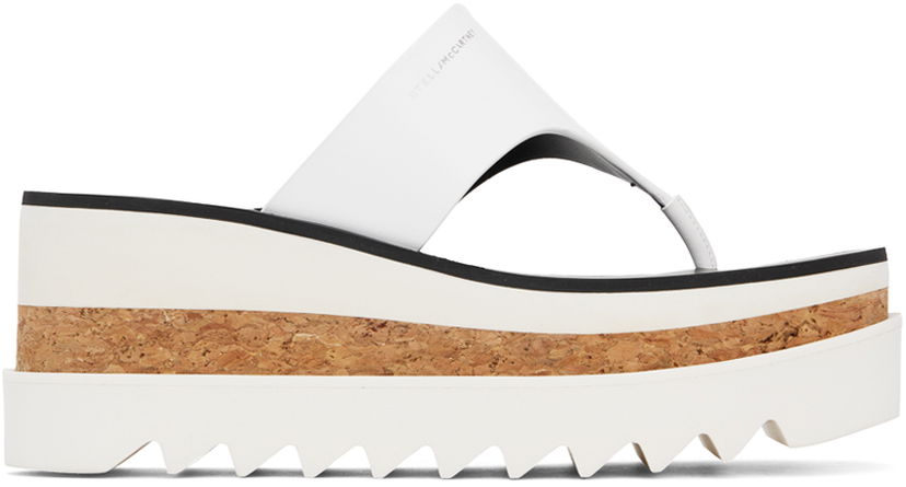 Tennarit ja kengät Stella McCartney Sneak-Elyse Platform Thong Sandals Valkoinen | 810362AP00P0