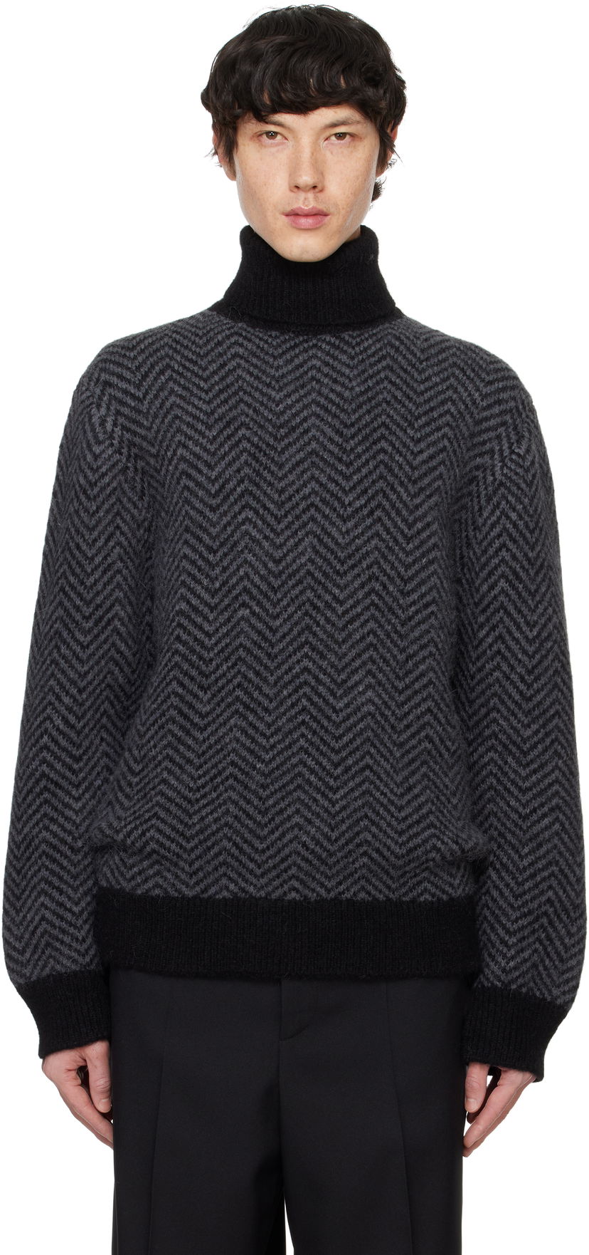 Villapaita Officine Générale Turtleneck Sweater Harmaa | W24MKNT321