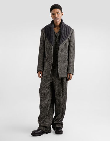 Takki Dolce & Gabbana Dolce & Gabbana Double-Breasted Chevron Wool Jacket Musta | G2VT6TFCBAJS8030, 1