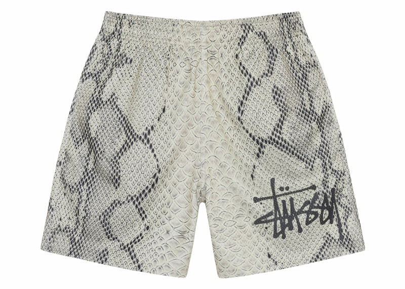 Shortsit Stüssy Stussy Snake Mesh Shorts Beige | 112317