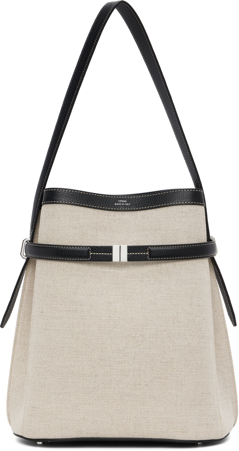 Käsilaukku TOTEME TOTEME Belted Canvas Bucket Bag Musta | 244-WAL0048-FB0234