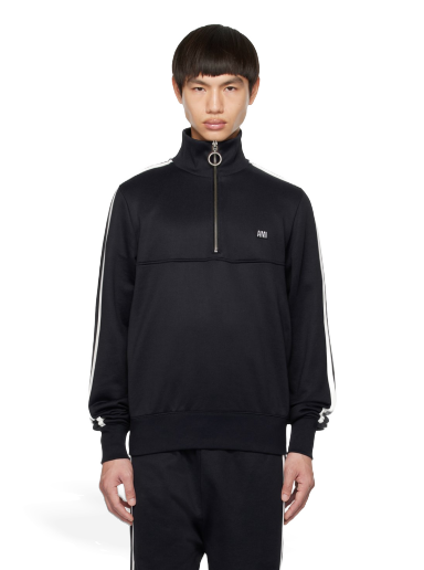 Huppari AMI Stripes Sweatshirt Tummansininen | HSW518.JE0005
