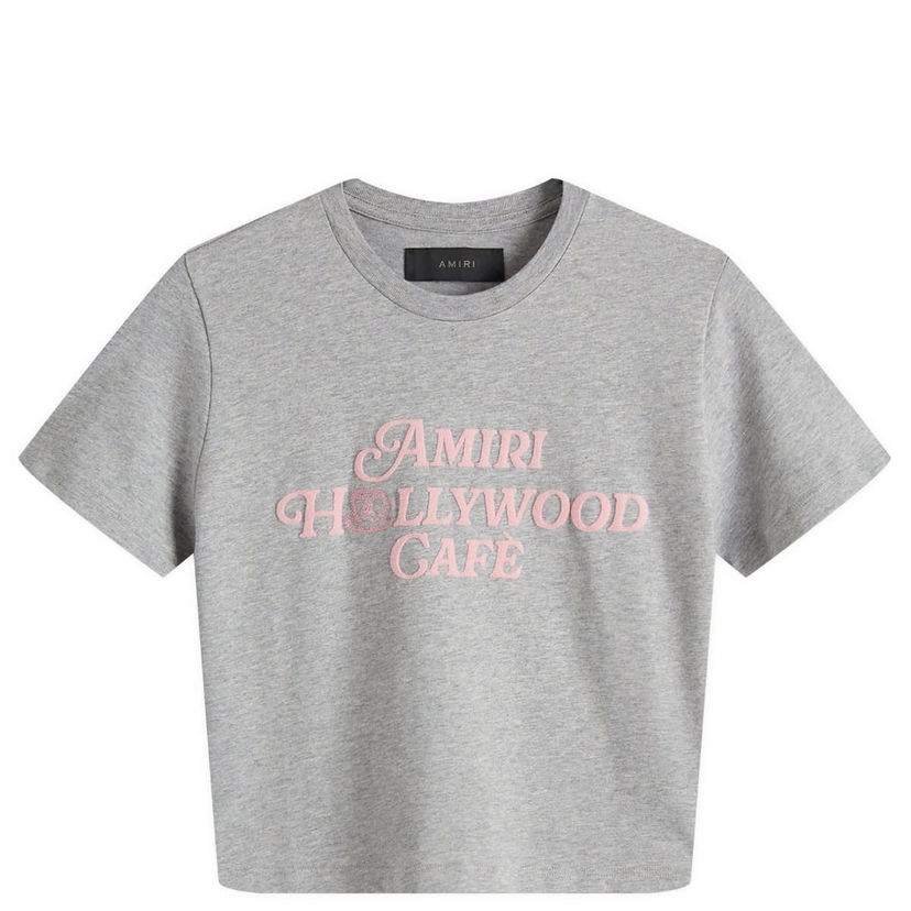 Crop top AMIRI Amiri Hollywood Cafe Baby T-Shirt Harmaa | AWJYTE1052