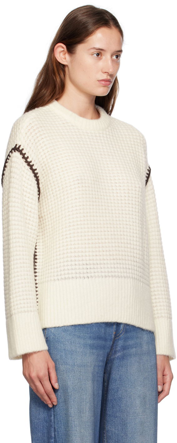 Villapaita rag & bone Rag & Bone Women's Katie Crocheted Sweater Valkoinen | WAS24F049SA49, 1