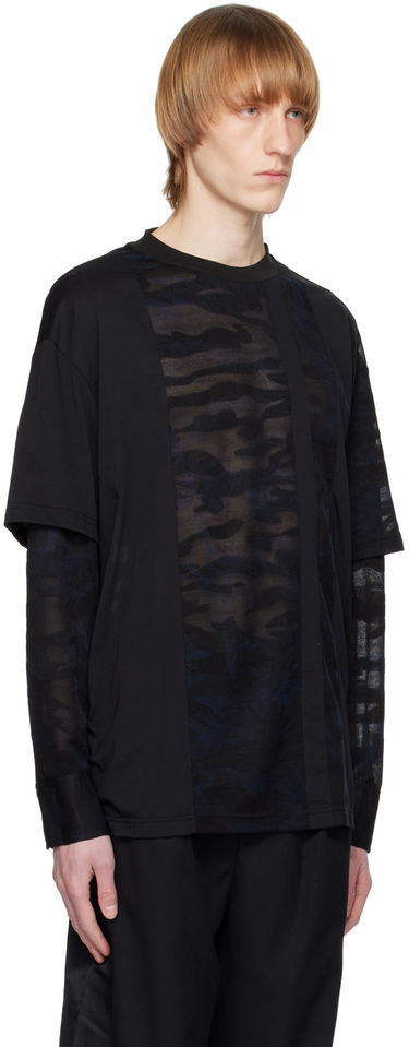 T-paita Feng Chen Wang Feng Chen Wang Camouflage Layered T-Shirt Musta | FMS15SS05, 3